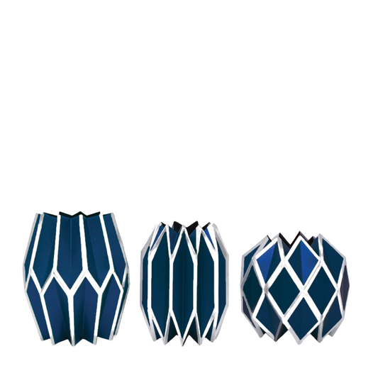 Navy Paper Vase Wraps