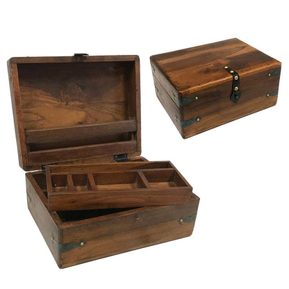Colonial Distressed Traveling Writing Chest ( 11" )