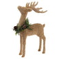 11.5" Tall Basket Weave Standing Deer w/ Wreath Christmas