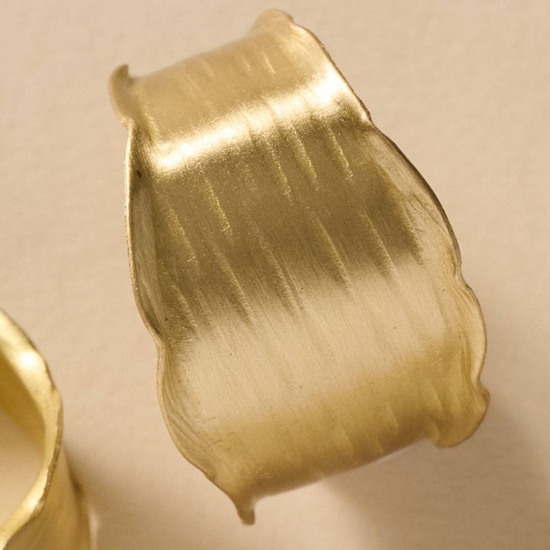 Hoop Earrings- Diva Hammered Brass