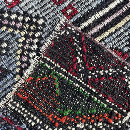 Vintage Turkish Anatolian Kilim Rug 1.8x4 ft Door Mat