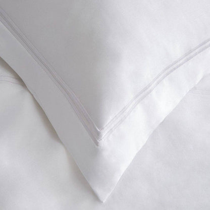 600 Thread Count Border Stripe Embroidered Duvet Cover Set