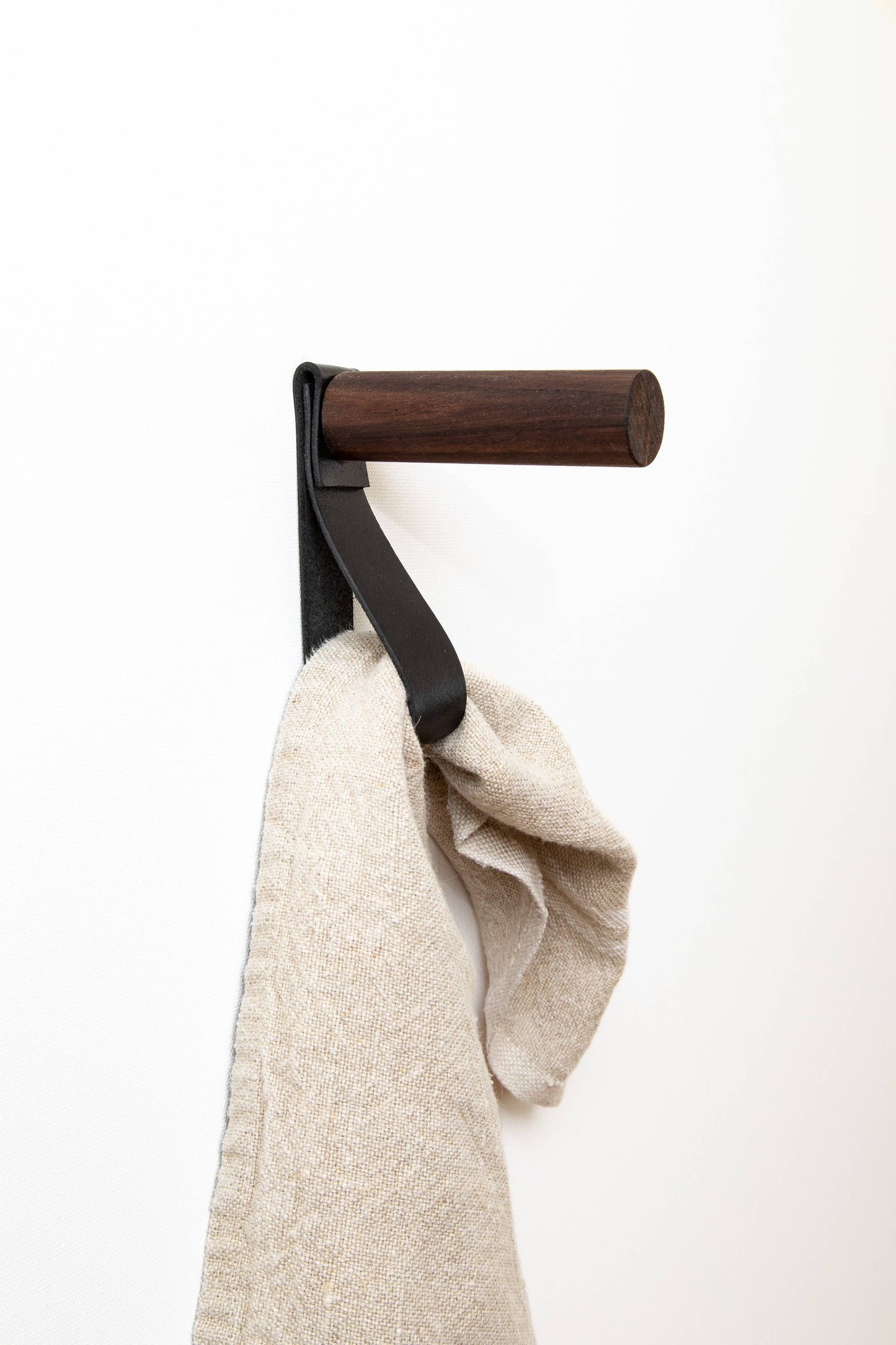 Leather & Wood Wall Hook Loops