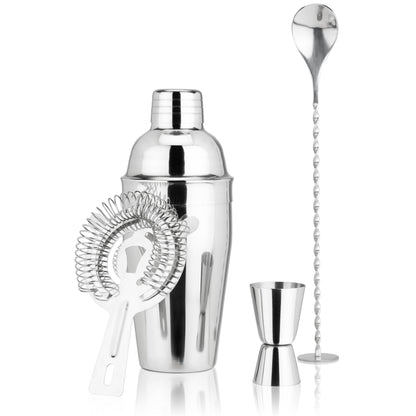 Stainless Steel Barware Set - Set of 4 - ASSORTED COLORS