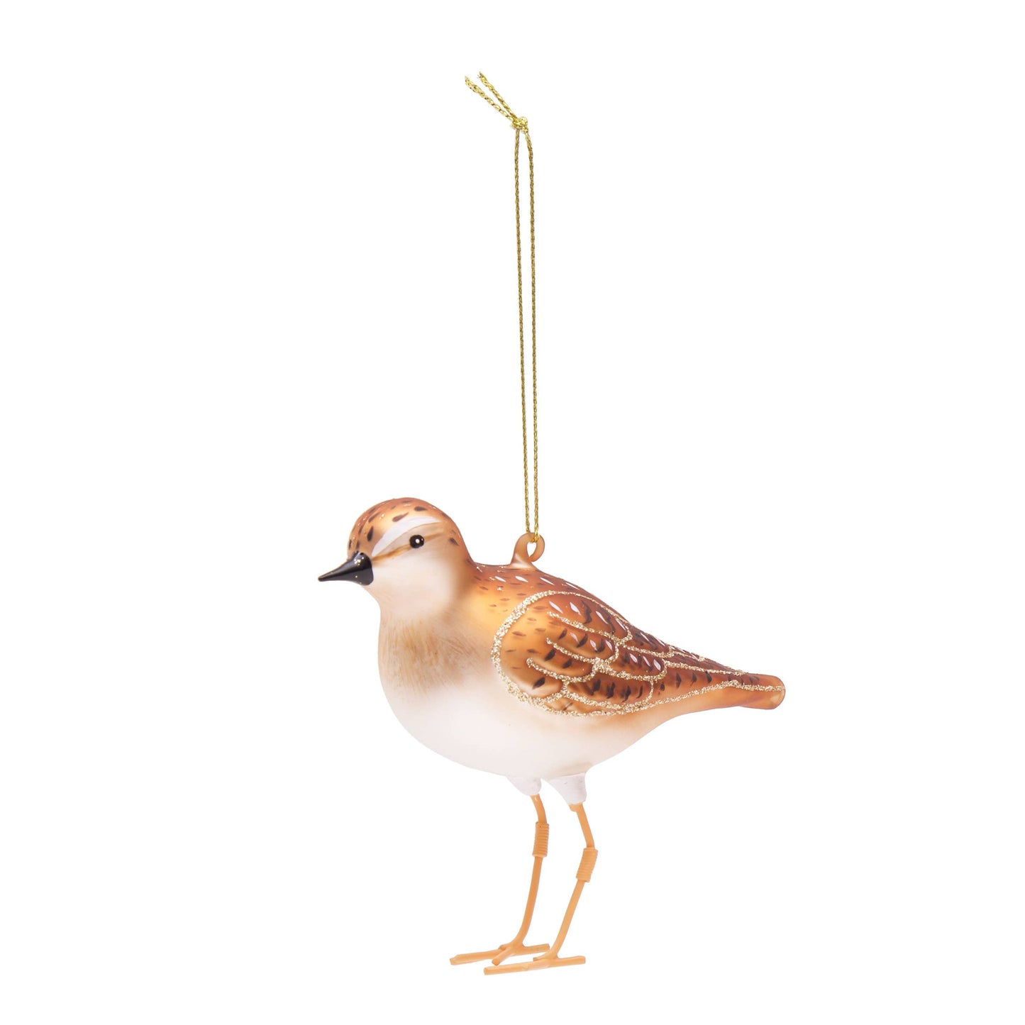 Christmas Shore Bird Glass Ornament