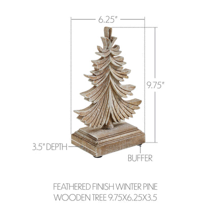 Winter Pine Wooden Tree