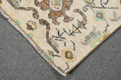 Turkish Rug, Vintage Area Rugs, Soft Pastel Colors
