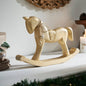 Brushed Gold Wooden Rocking Horse