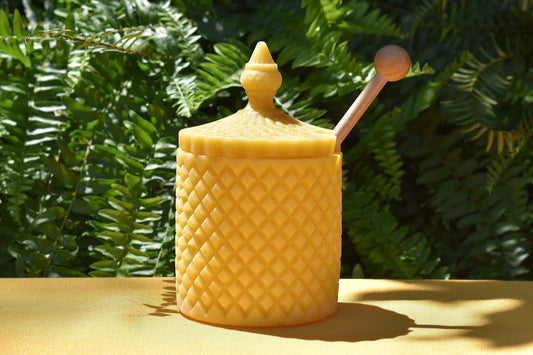 Raw Beeswax Honey Jar