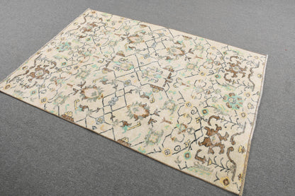Turkish Rug, Vintage Area Rugs, Soft Pastel Colors