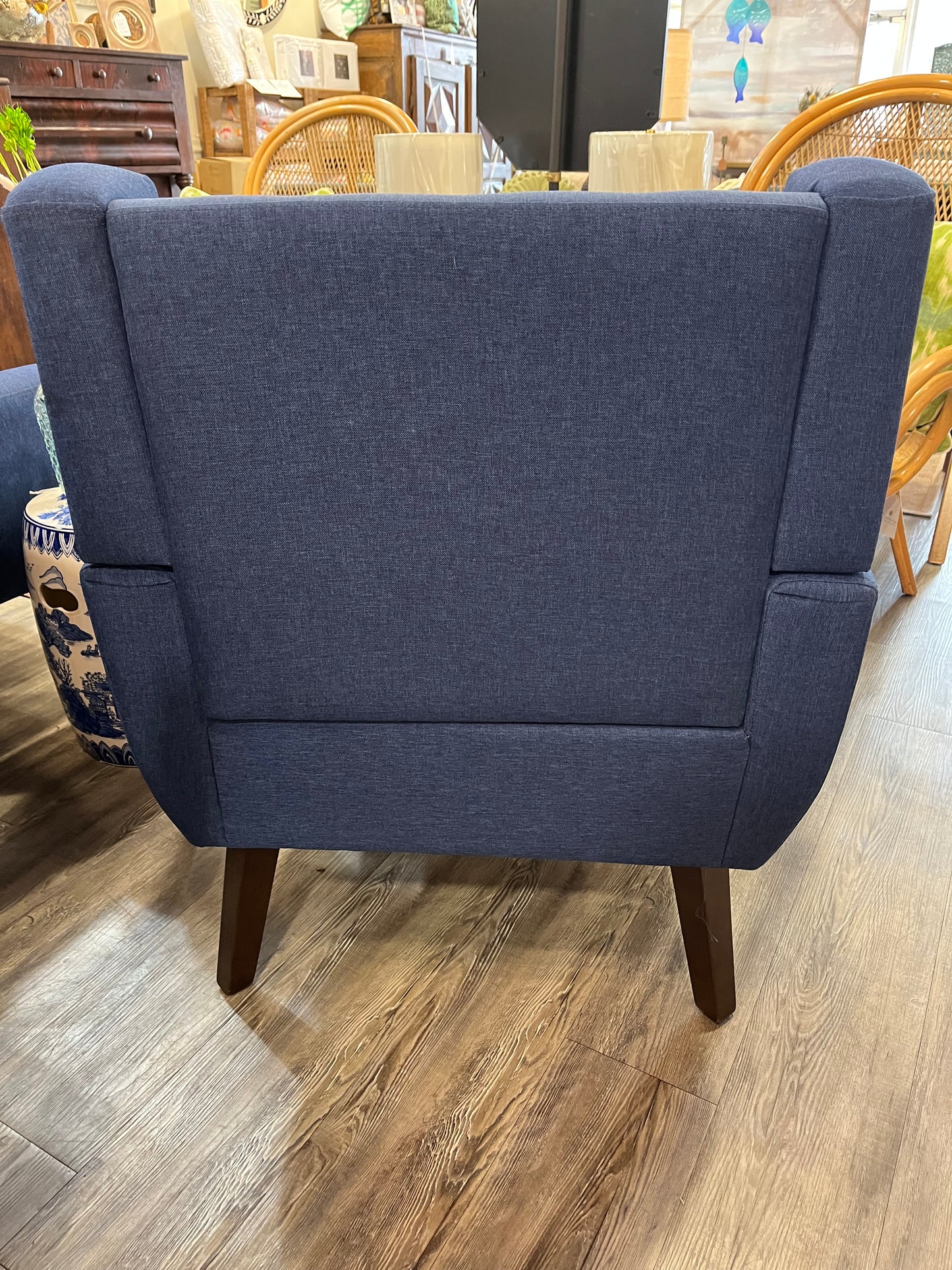 Navy Blue Upholstered Chair