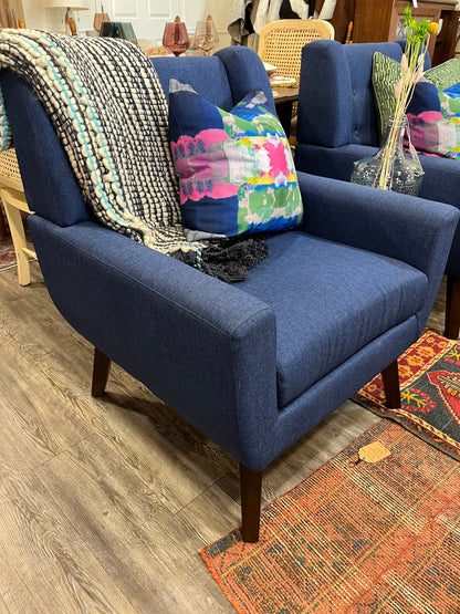 Navy Blue Upholstered Chair