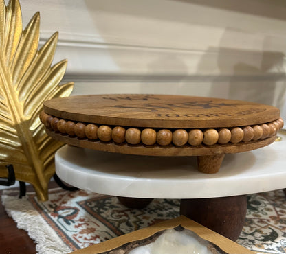 'Hot Stuff'  Footed Wood Trivet