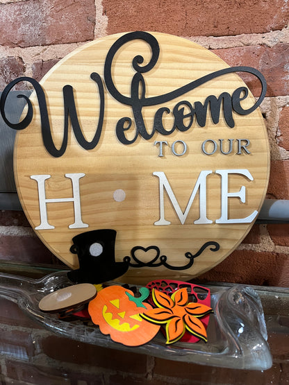 Home Plaque with Changing "O's"