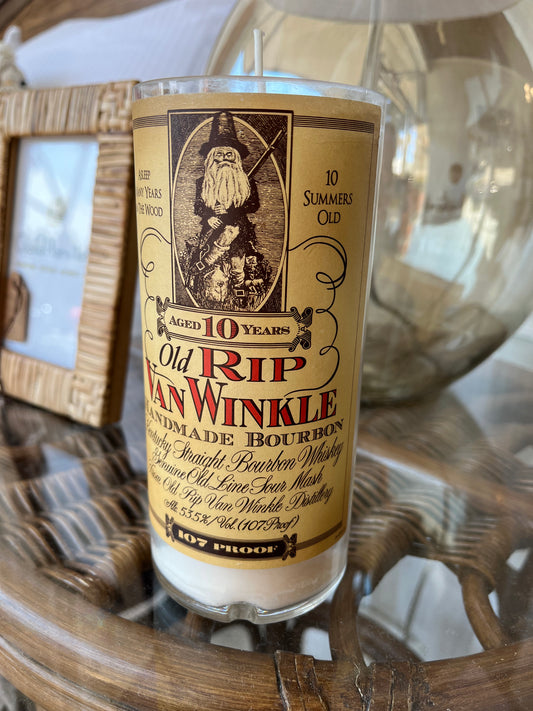 Bourbon Bottle Candle - Pipe Tobacco