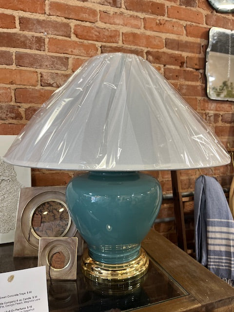 Large Teal Ginger Jar Lamp