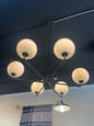 Large 6 Lamp Chandelier Black