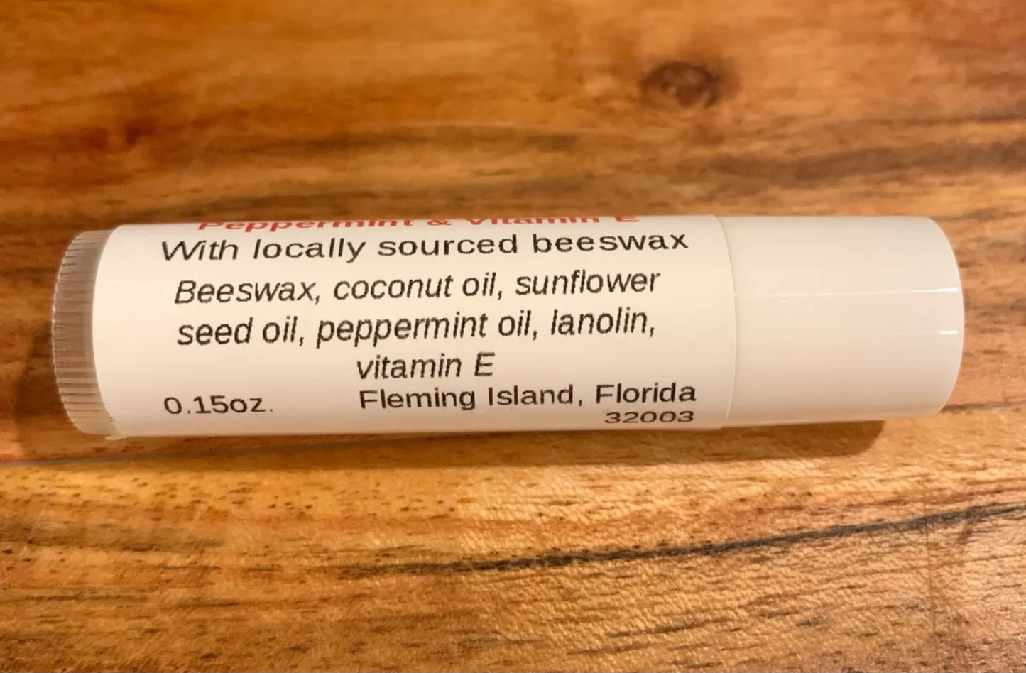 Beeswax Peppermint & Vitamin E Lip Balm