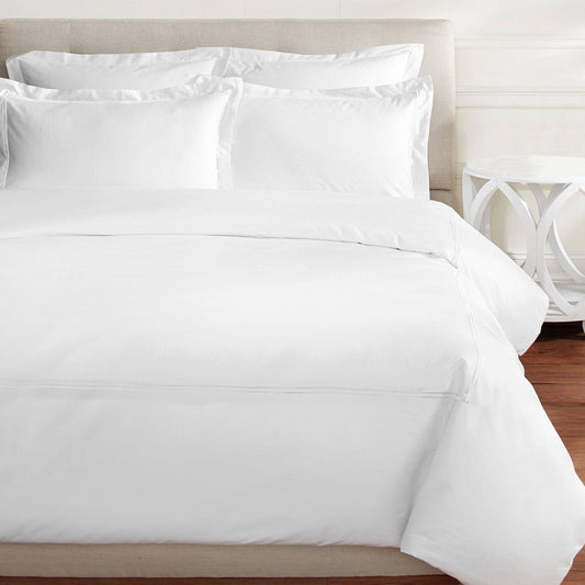 600 Thread Count Border Stripe Embroidered Duvet Cover Set