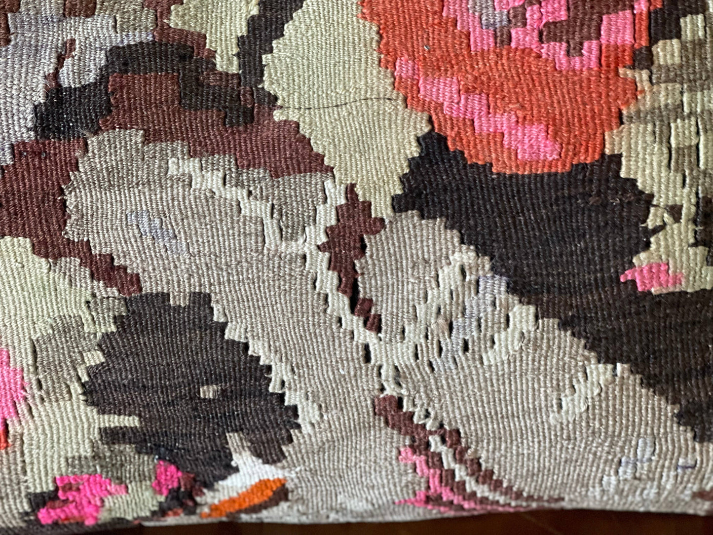Vintage Turkish Killim Pillow | Esana  16x24