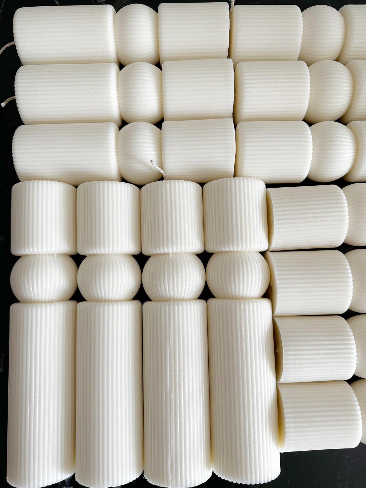 Roman Ribbed Pillar Candle