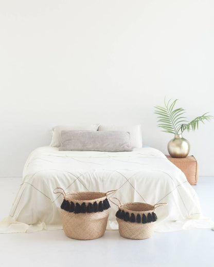 Berber Queen Bedspread Blanket | Handwoven Cotton