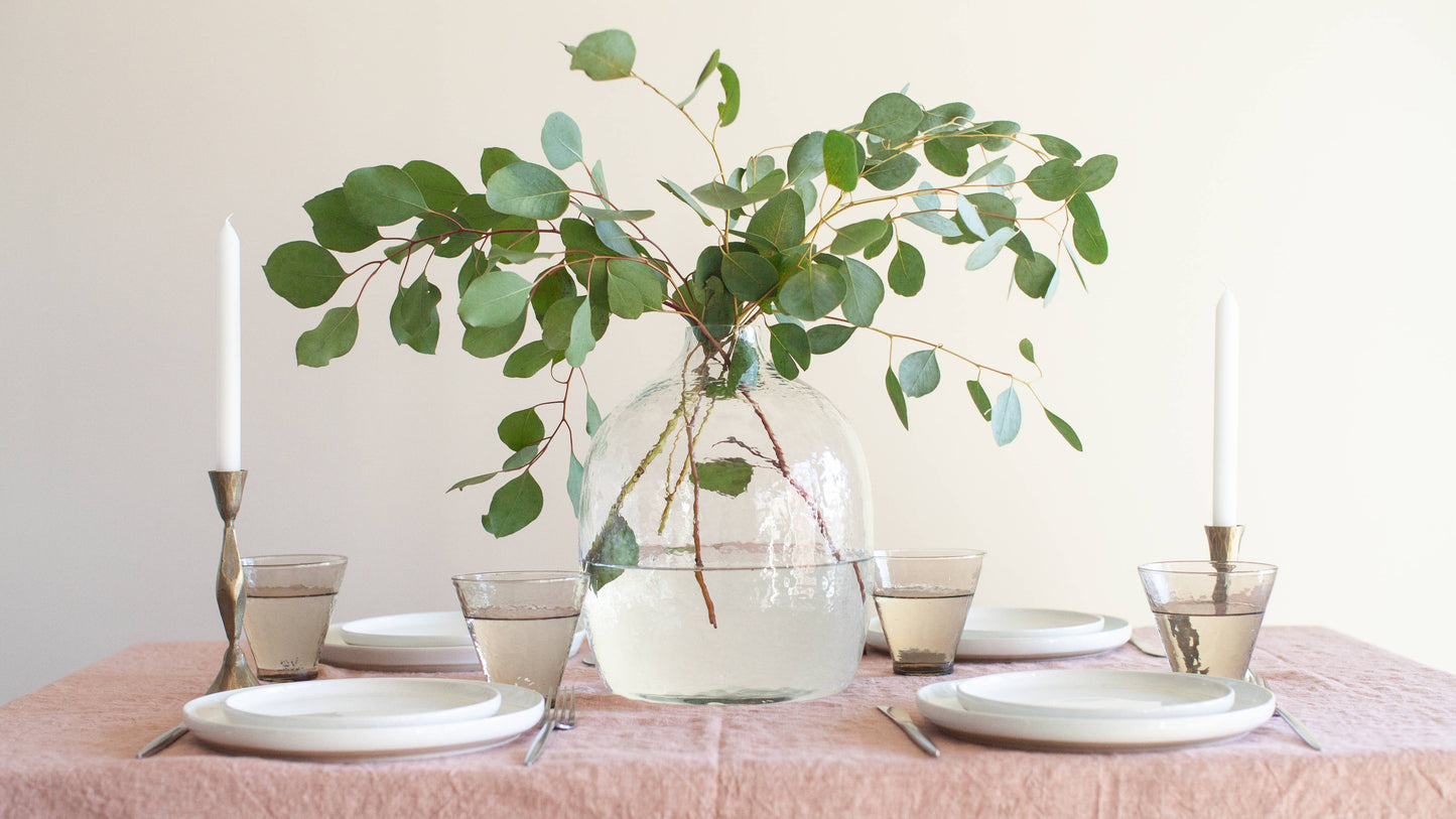 HEBRON HANDBLOWN HAMMERED GLASS VASES