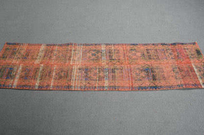 Vintage Turkish Runner, Red Bohemian Design
