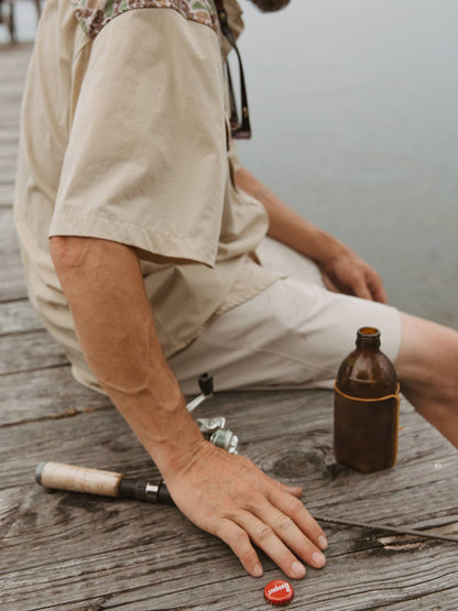 Leather Sewn Can Cooler