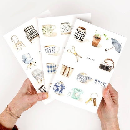 Notebook with Original Watercolor Artwork