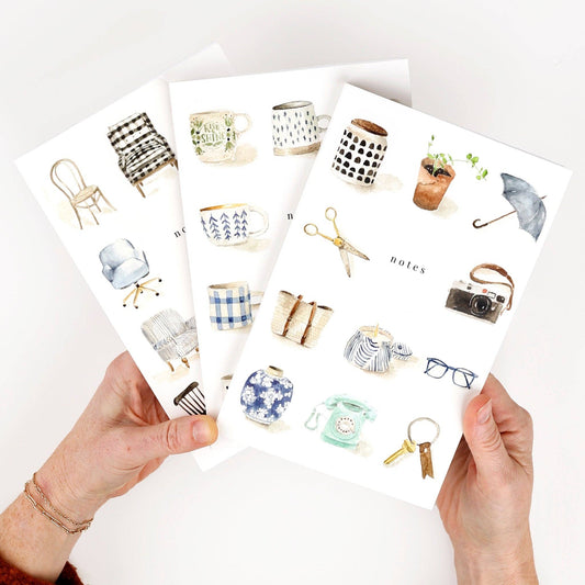Notebook with Original Watercolor Artwork