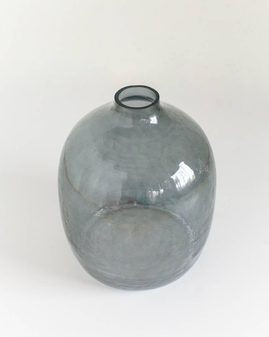 HEBRON HANDBLOWN HAMMERED GLASS VASES