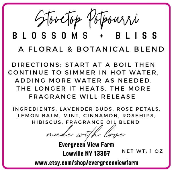 Simmer Pot Floral Botanical Blend Spring Summer Mix Blend