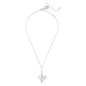 Silver Paperclip Chain with Heart