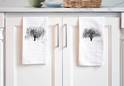 Weeping Willow Cotton Flour Sack Kitchen Towel