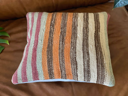 Vintage Turkish Kilim Rug Pillow | Pair Available | Esin 16’