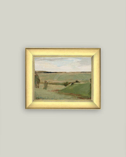 Studies by a River Framed Antique Art
