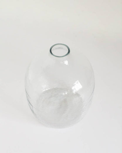 HEBRON HANDBLOWN HAMMERED GLASS VASES