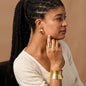 Ring-Diva Hammered Brass Cuff