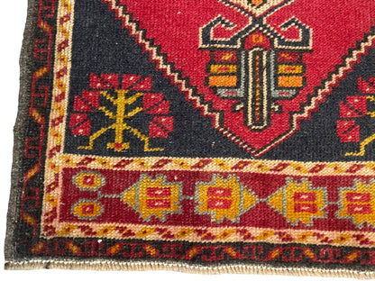 Vintage Turkish Rug Doormat | 1.9 x 3.7