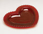 Heart Shaped Red Glass Candy Dish
