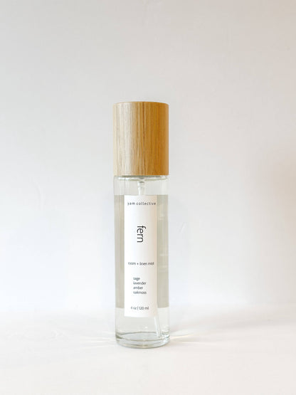 Fern -4 oz Amber + Oakmoss Room & Linen Mist