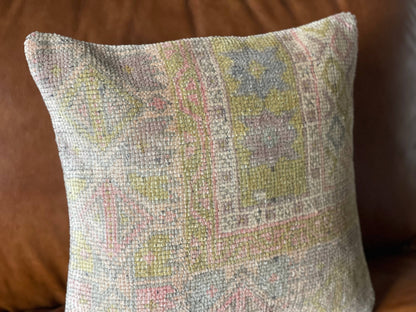Rainbow | 16'  Vintage Turkish Rug Pillow