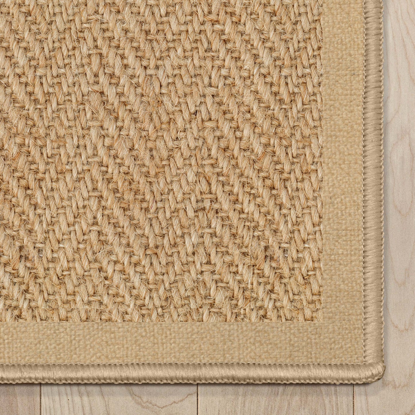 Well-Jute Boerboel Geometric Herringbone Beige Flatweave Rug - 2 Sizes