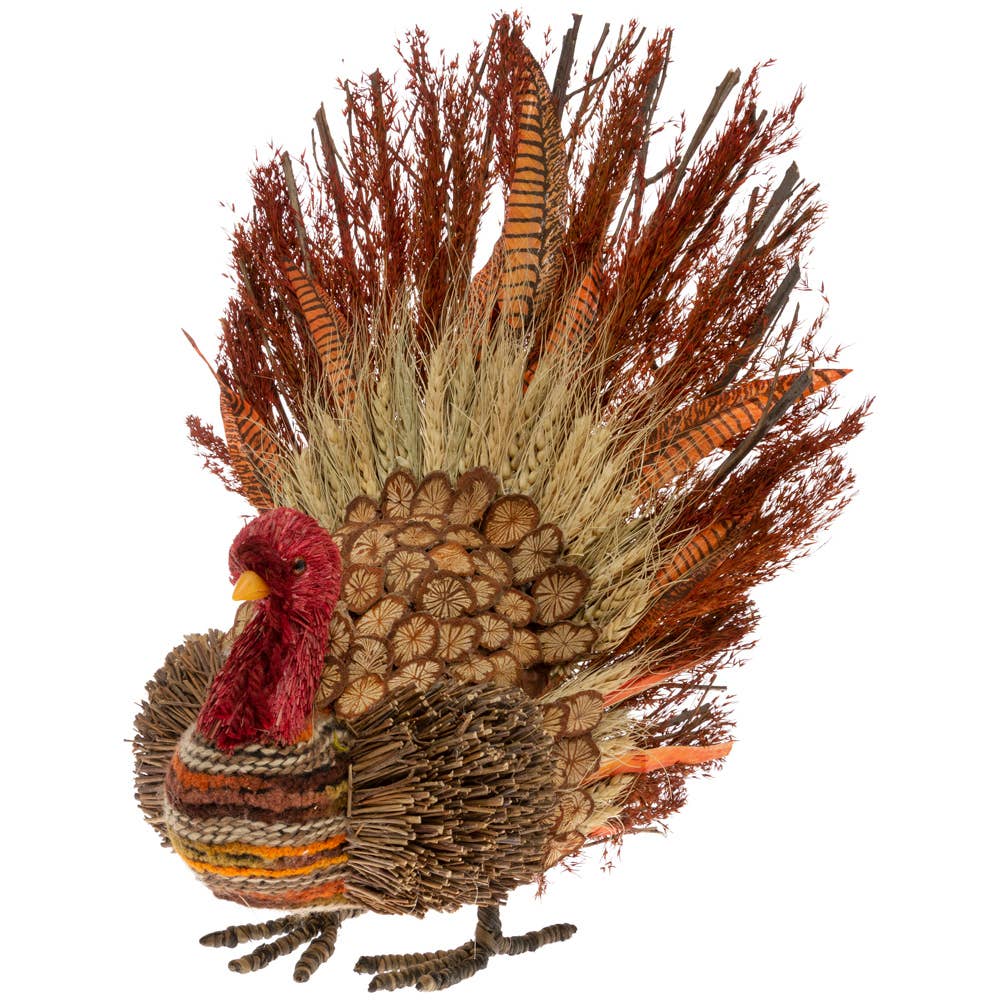 15" Lance Twig Feather Turkey Fall Autumn Thanksgiving