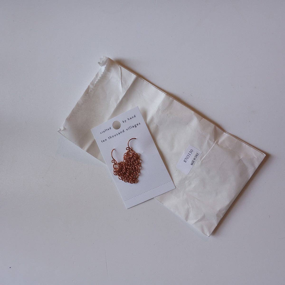 *Alma Copper Waterfall Drop Earrings