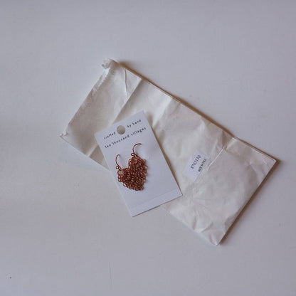 *Alma Copper Waterfall Drop Earrings