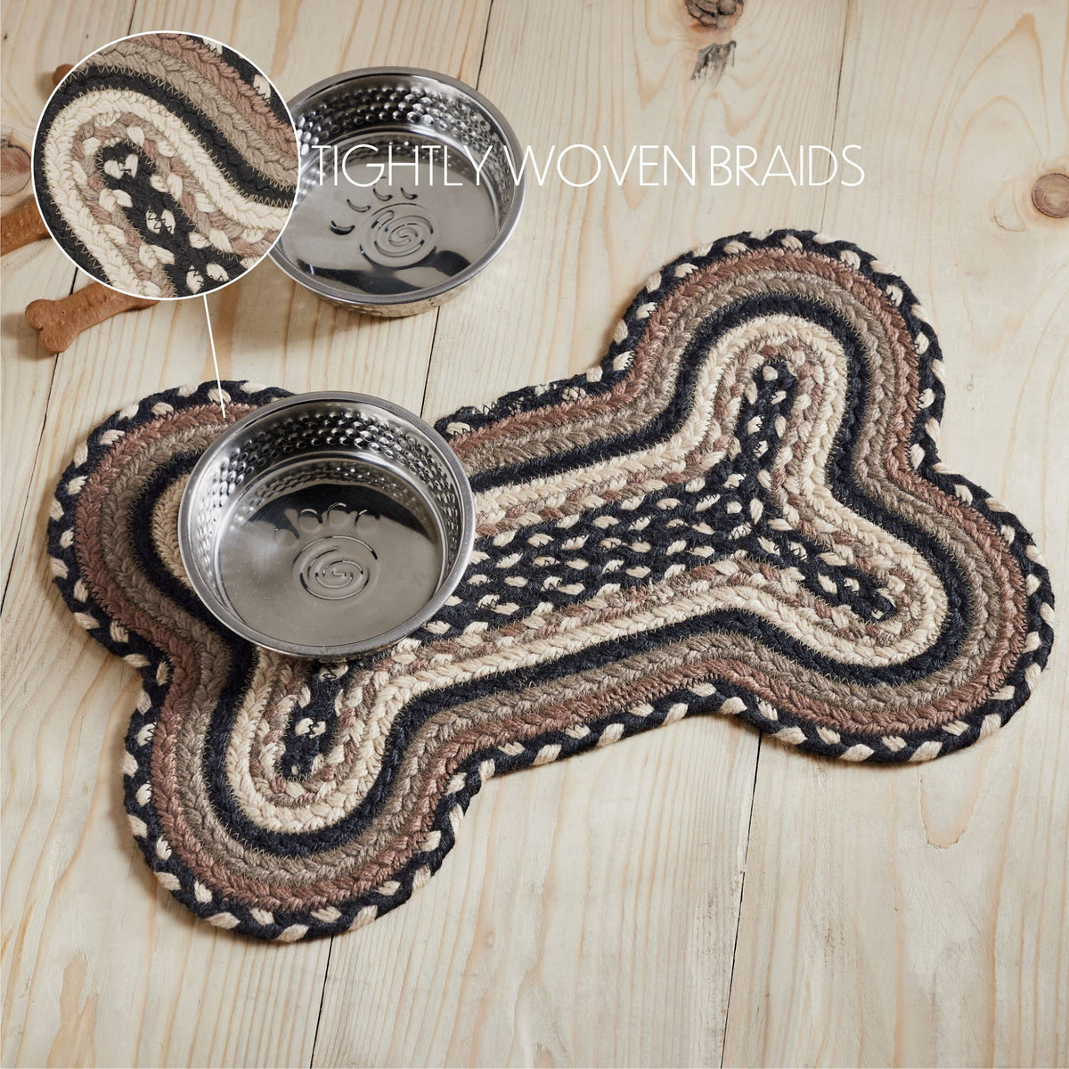 Bone Rug Small - charcoal