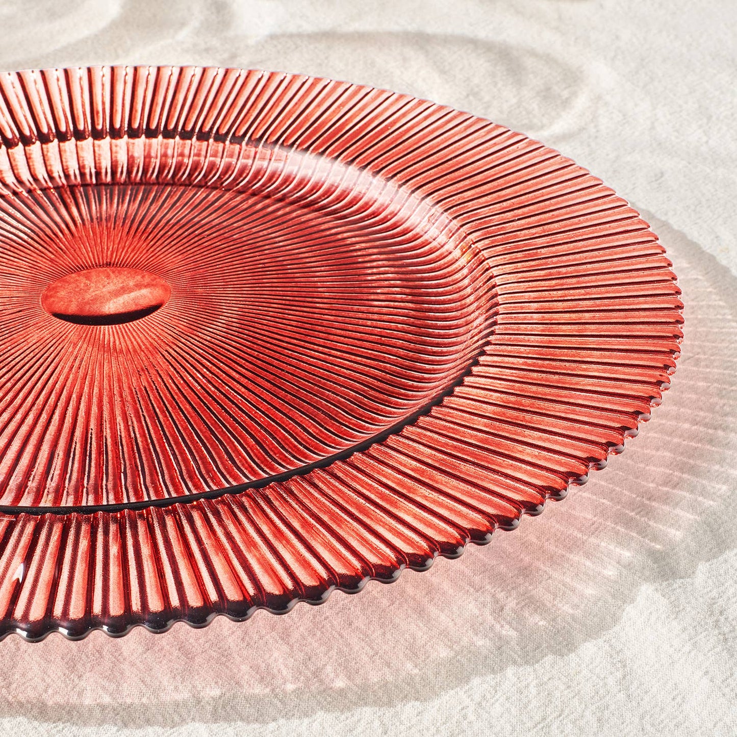 Ribbed Glass Plates