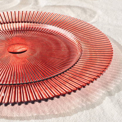 Ribbed Glass Plates